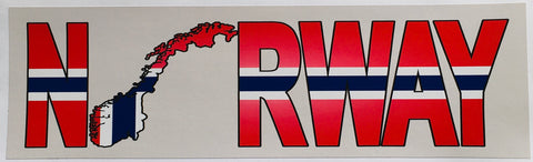 Bumper Sticker - Norway with map