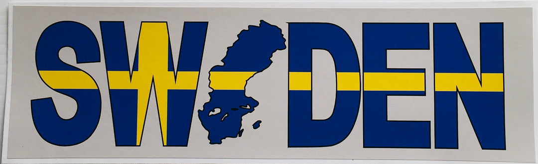 Bumper Sticker - Sweden with map