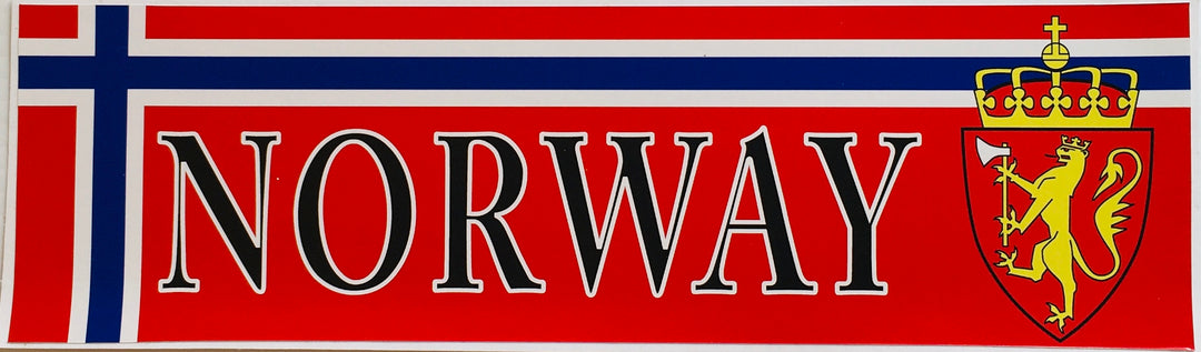 Bumper Sticker - Norway with crest