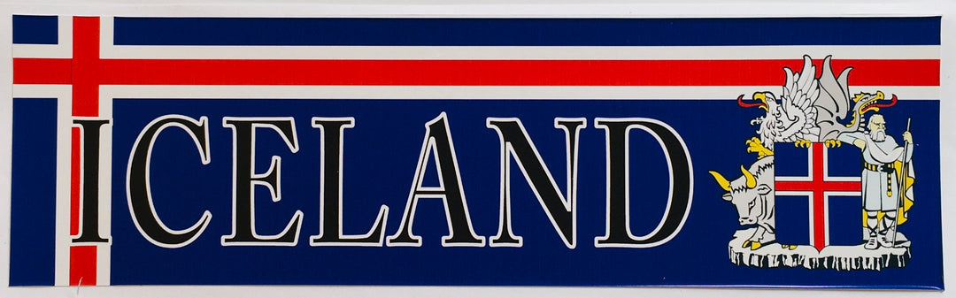 Bumper Sticker - Iceland with crest