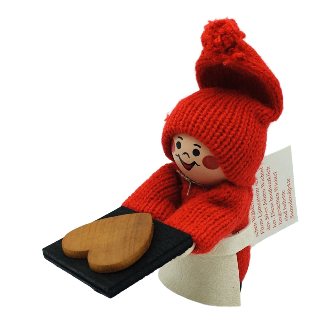 Swedish Tomte Boy with Heart Cookie