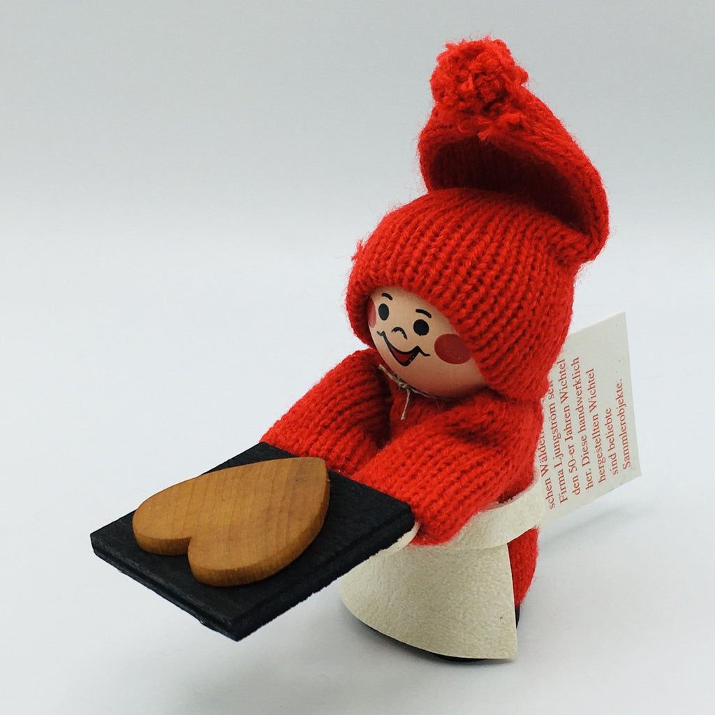 Swedish Tomte Boy with Heart Cookie – Gift Chalet