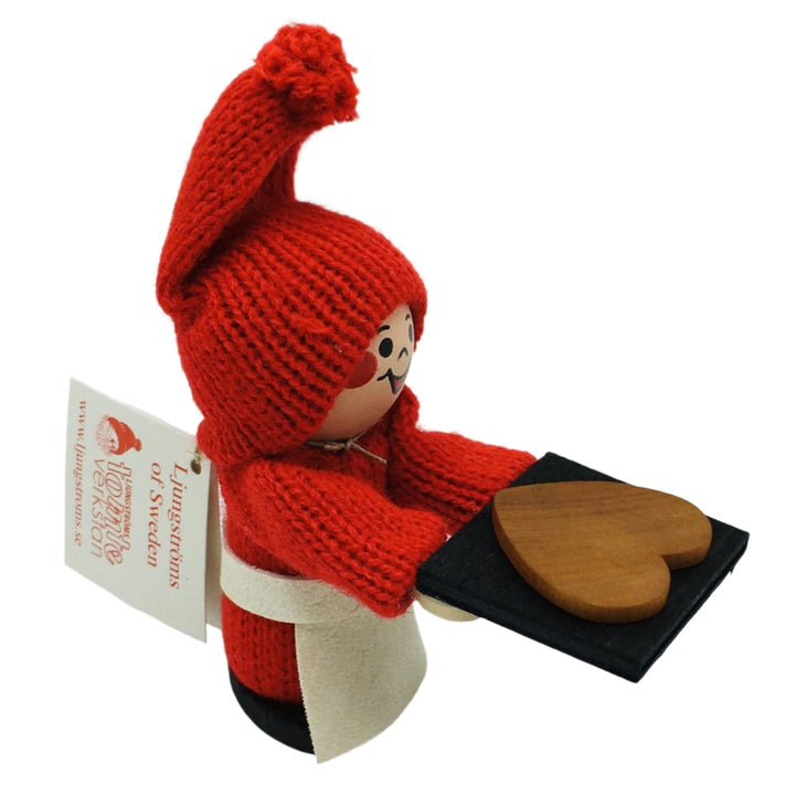 Swedish Tomte Boy with Heart Cookie