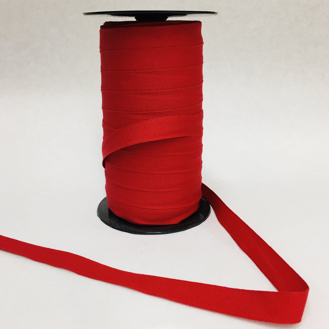 Fabric Ribbon Trim by the yard - Plain Red