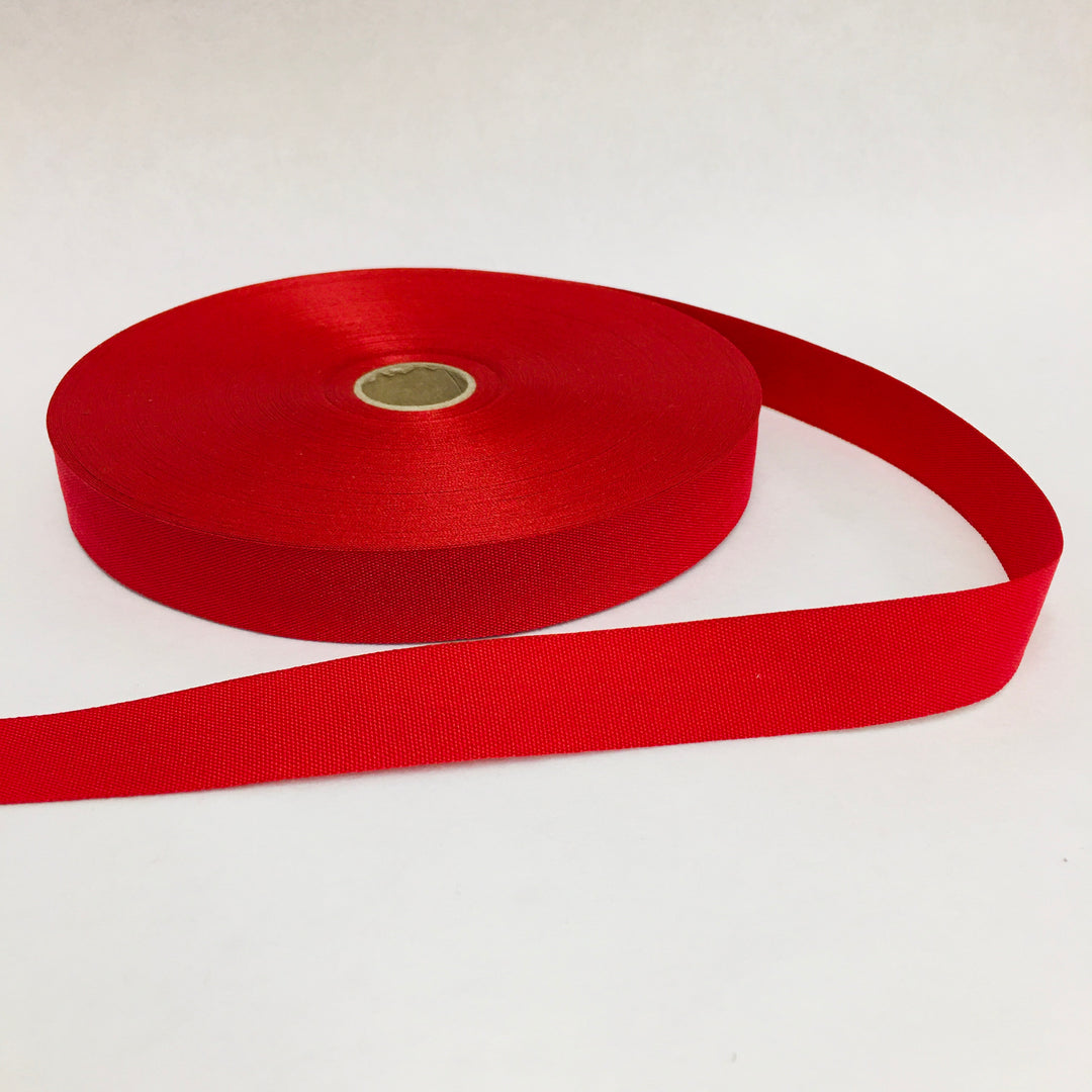 Fabric Ribbon Trim by the yard - Plain Red