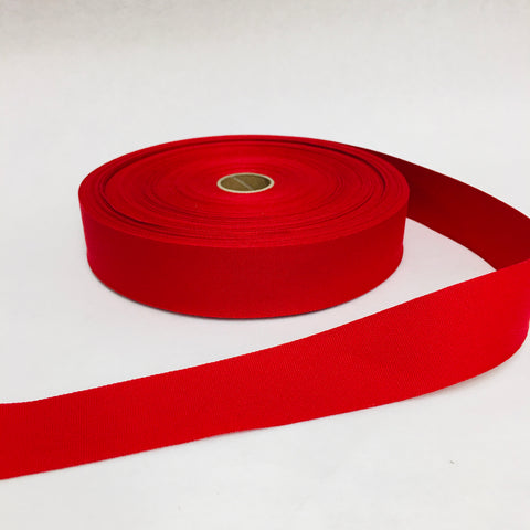 Fabric Ribbon Trim by the yard - Plain Red