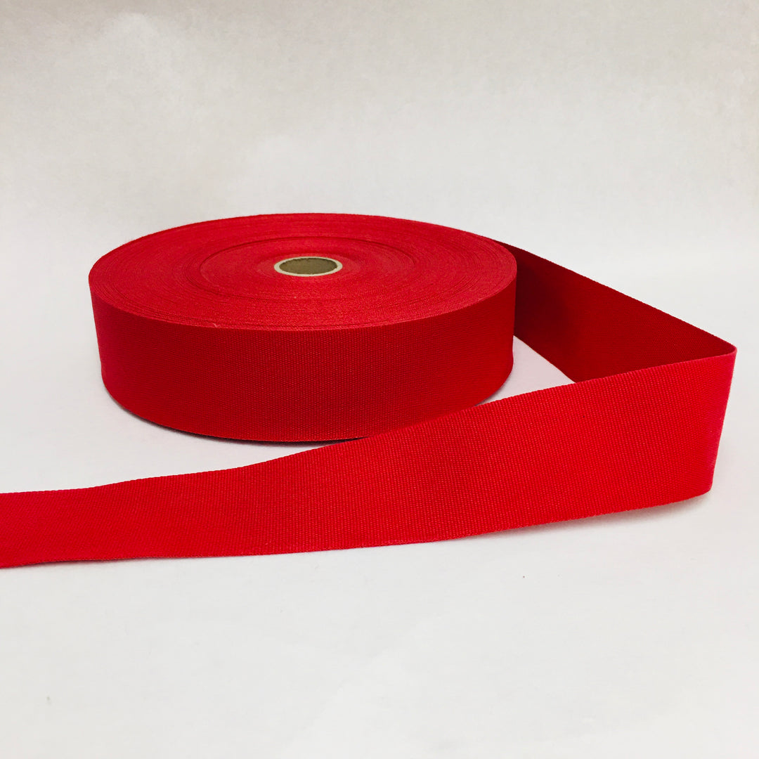 Fabric Ribbon Trim by the yard - Plain Red