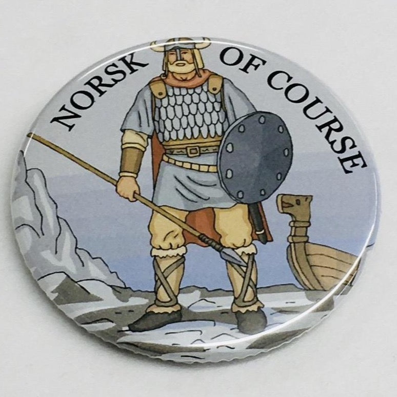 Norsk of Course round button/magnet