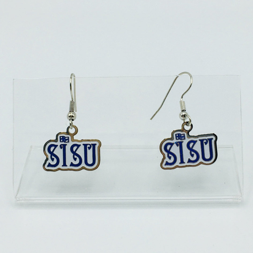 Sisu with Finnish flag Earrings