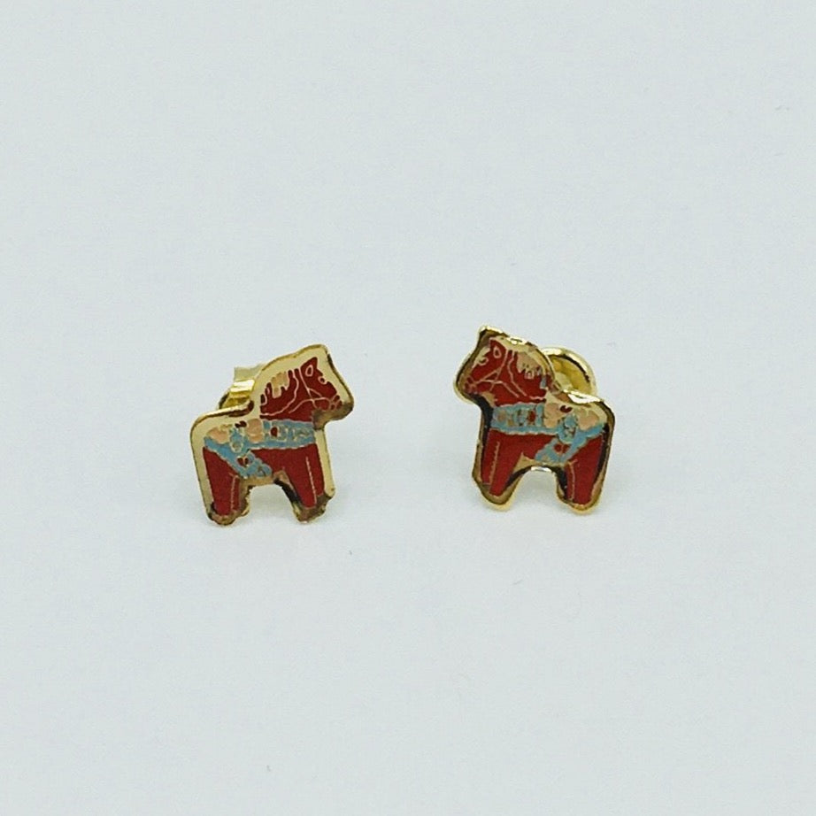 Dala Horse Earrings - Red Post or Hooks