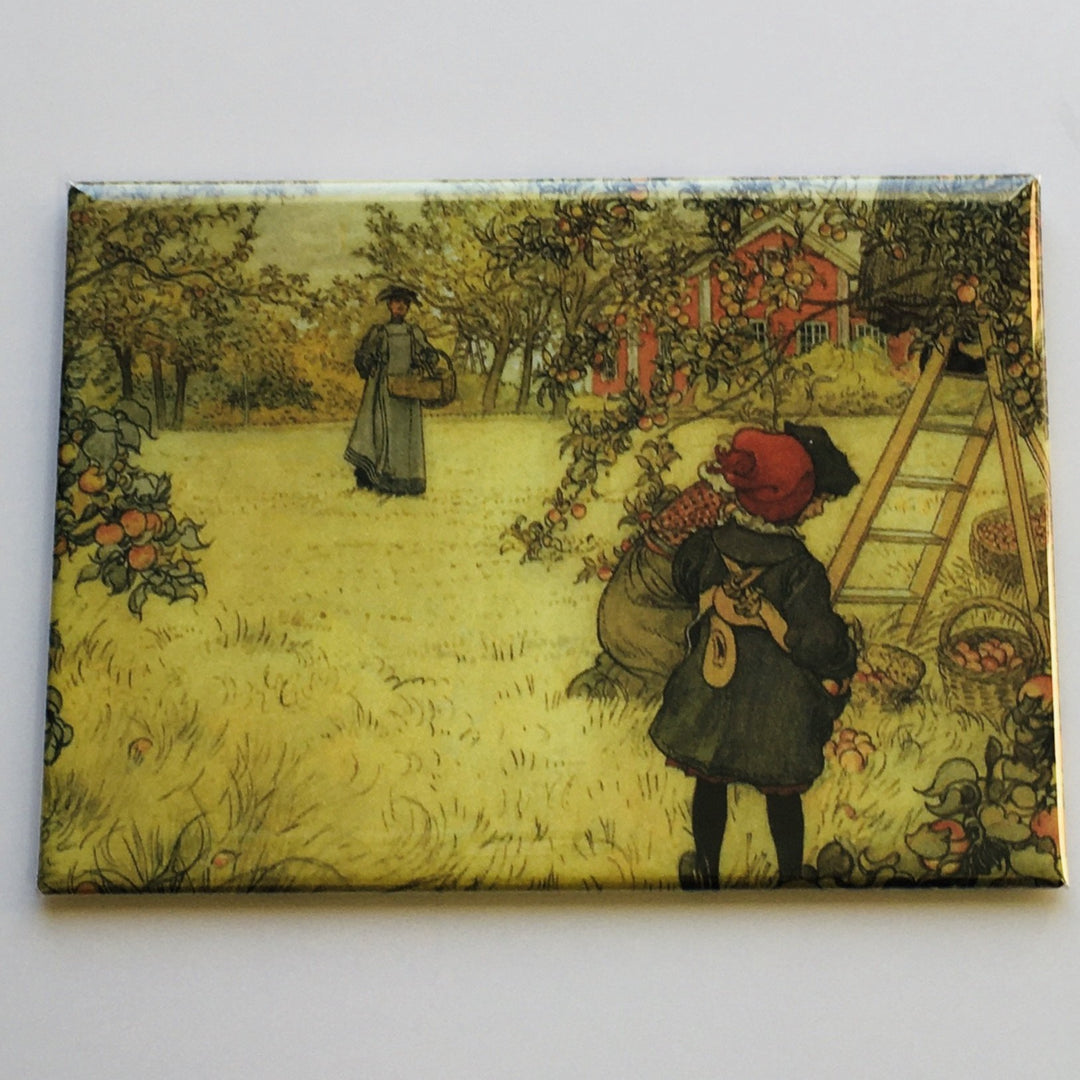 Rectangle Magnet, Carl Larsson Apple harvest