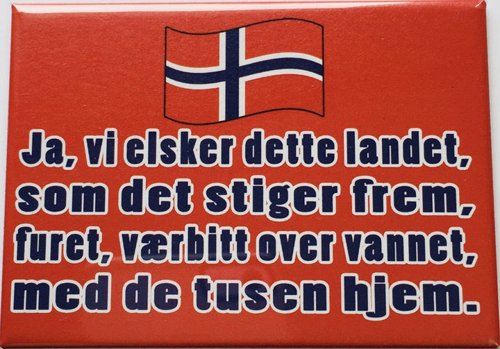 Rectangle Magnet, Norwegian National Anthem