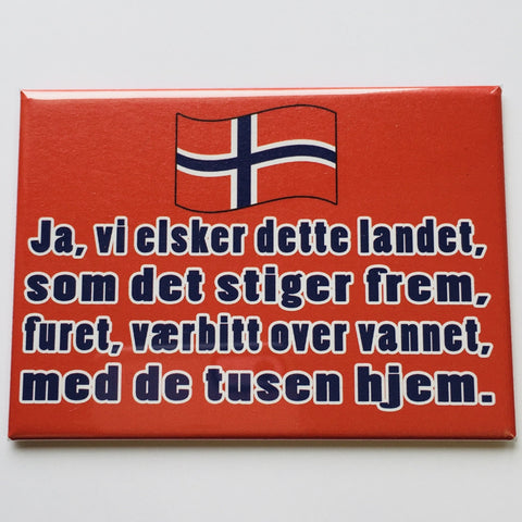 Rectangle Magnet, Norwegian National Anthem