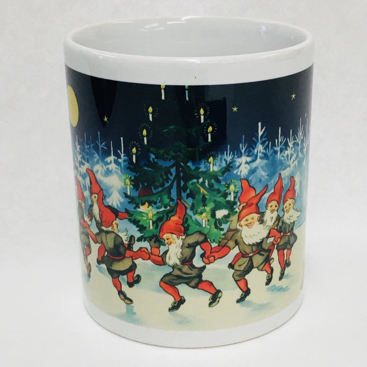 Tomtar Dancing around Tree coffee mug