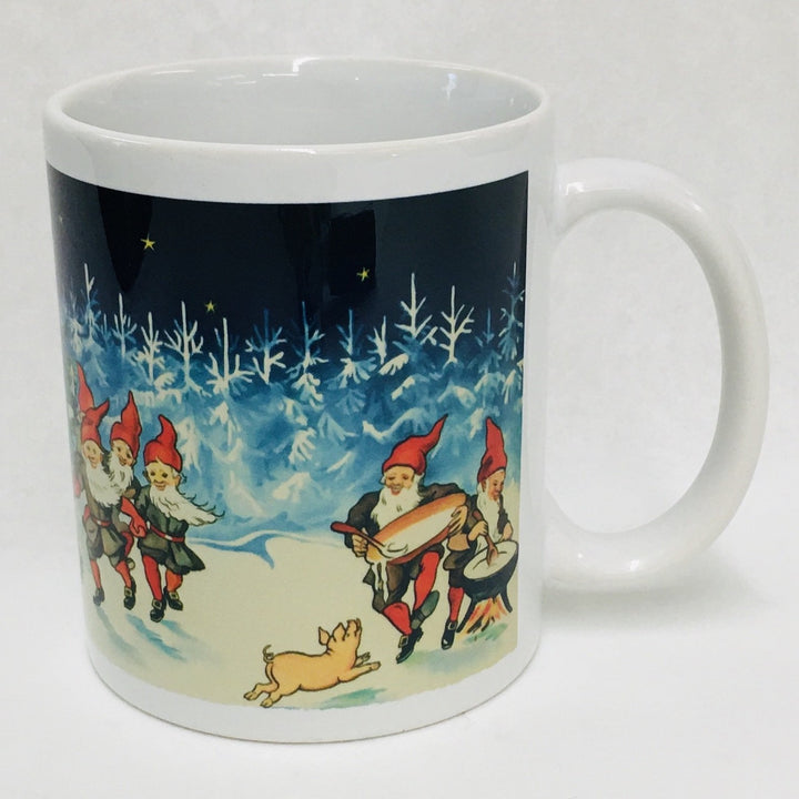 Tomtar Dancing around Tree coffee mug