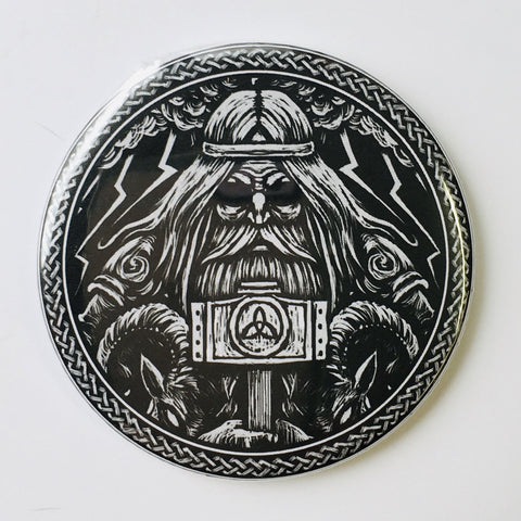 Viking round button/magnet