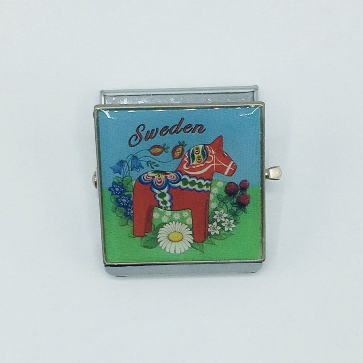 Sweden Dala Horse Metal Clip Magnet