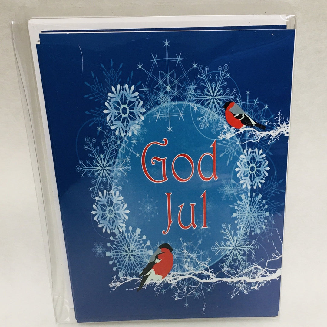 Boxed cards, God Jul birds