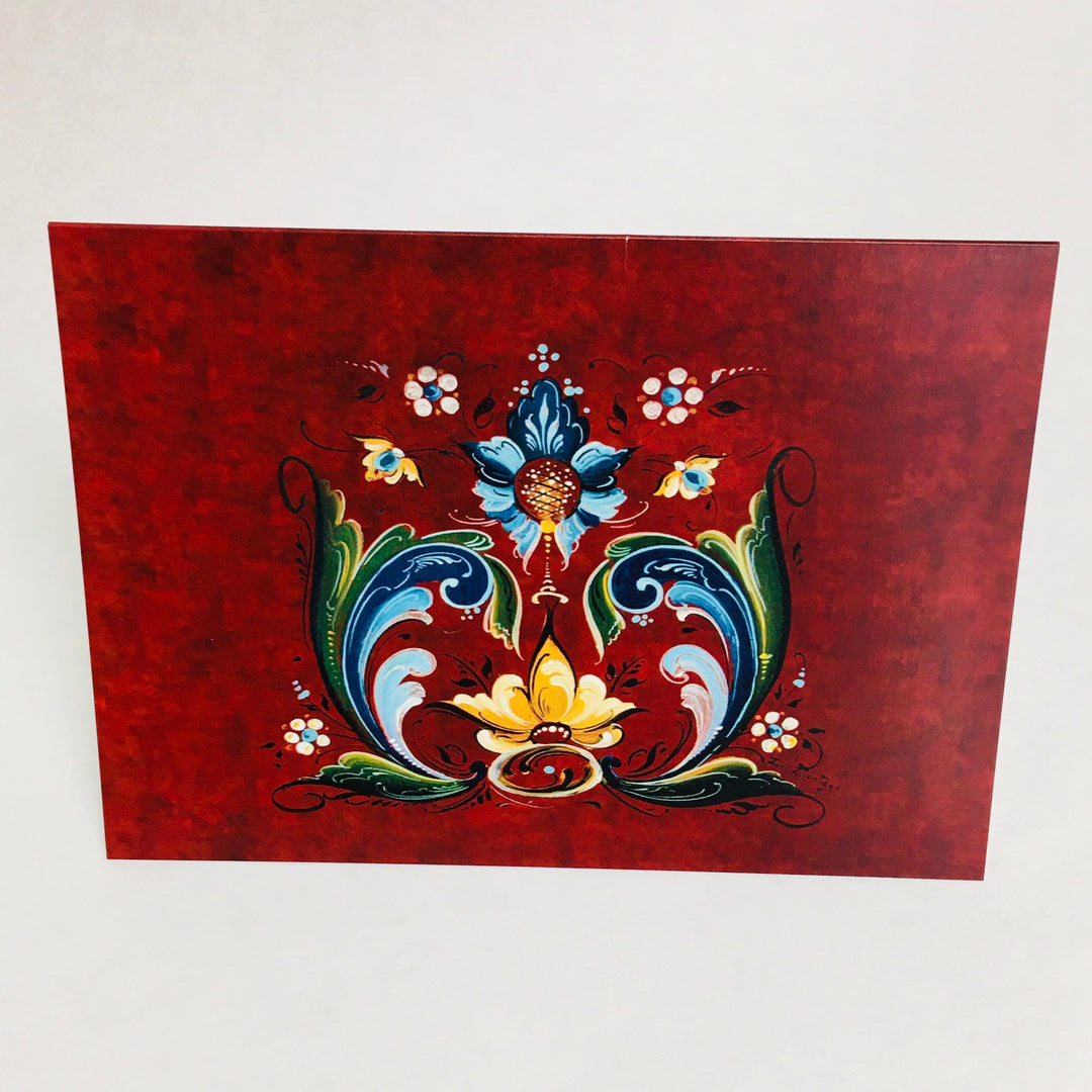 Norwegian Happy Birthday Card - Lise Lorentzen Rosemaling