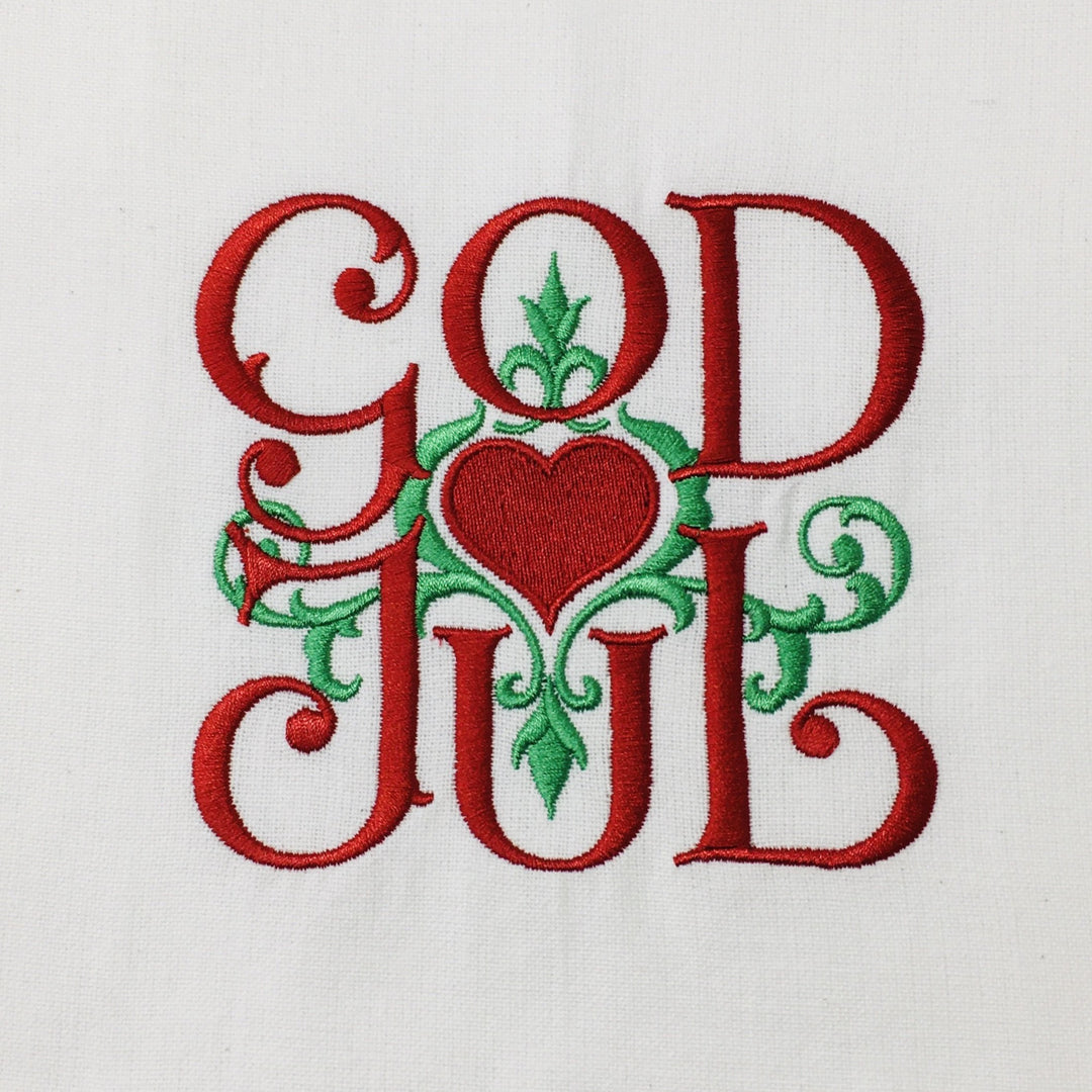 Dish Towel - God Jul Scroll