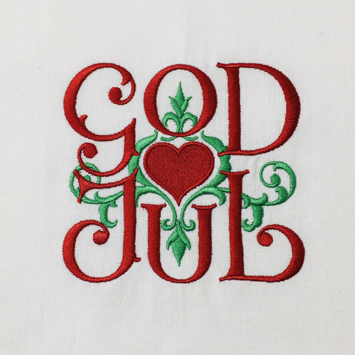 Dish Towel - God Jul Scroll