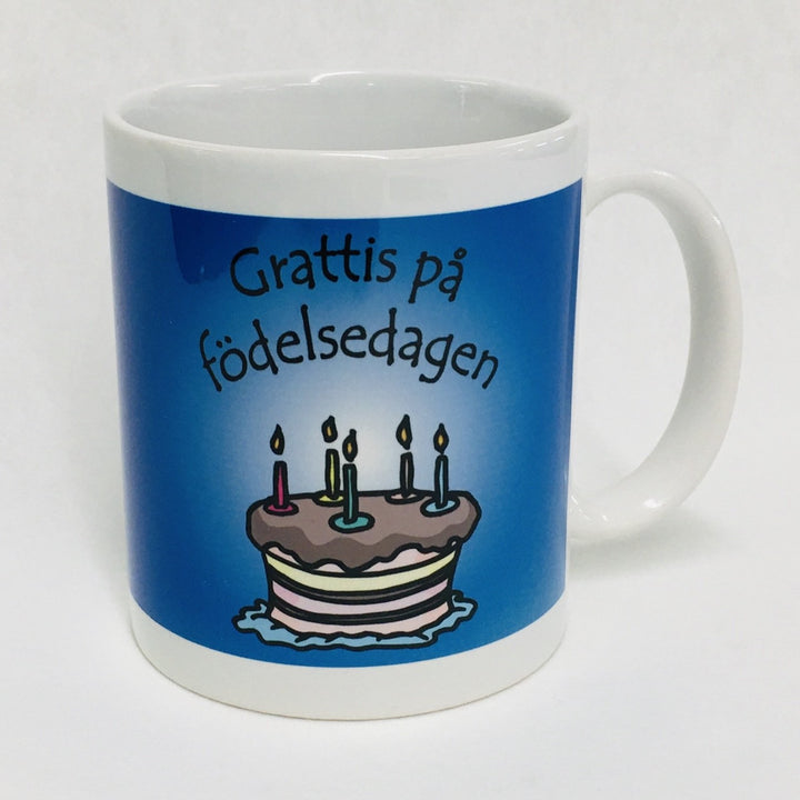 Swedish Happy Birthday coffee mug