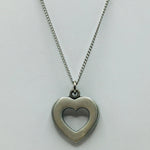 Swedish Pewter Heart Pendant Necklace