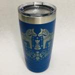 Dala Horses on Royal Blue 20 oz Stainless Steel hot/cold Cup