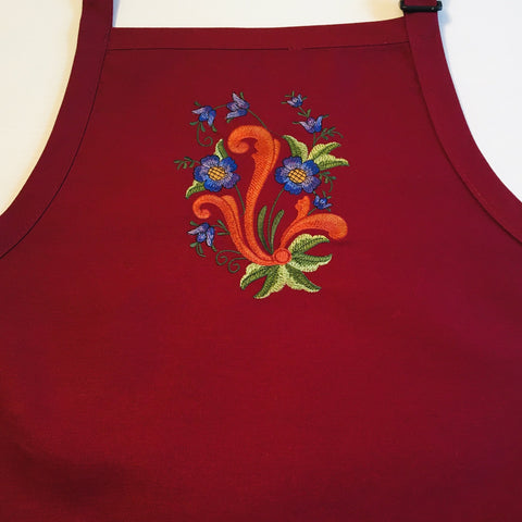 Apron - Embroidered Rosemaling
