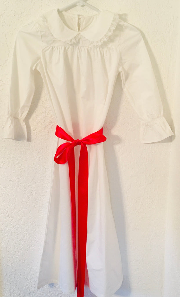 Lucia Dress with Red Sash – Gift Chalet