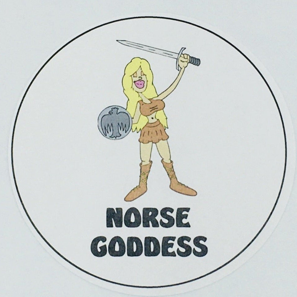 Norse Goddess round button/magnet