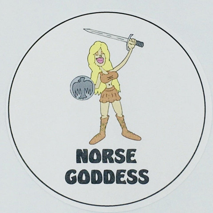 Norse Goddess round button/magnet