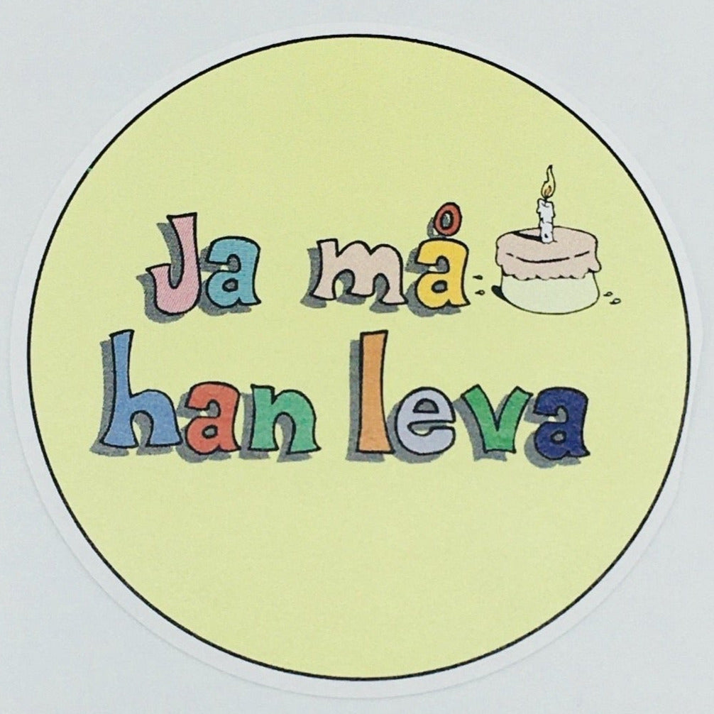 Swedish Birthday Song round button/magnet