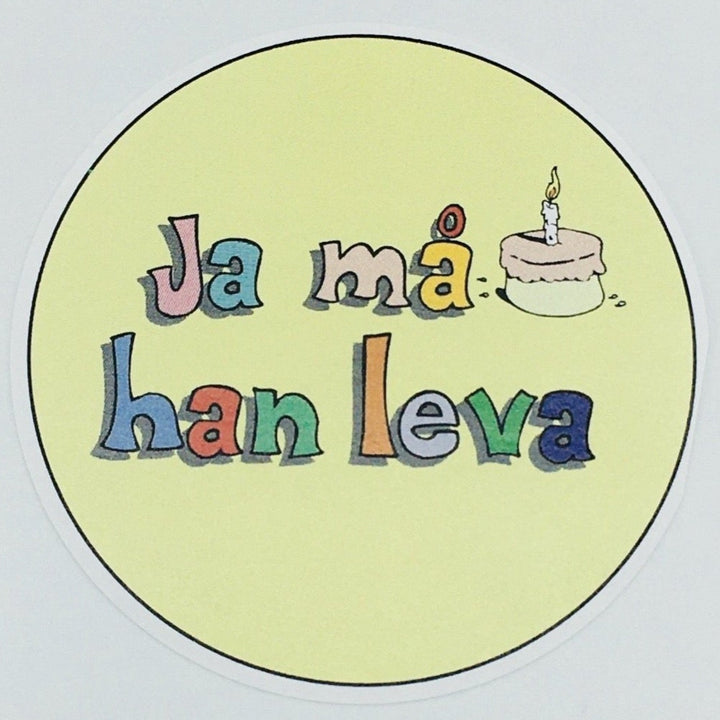 Swedish Birthday Song round button/magnet