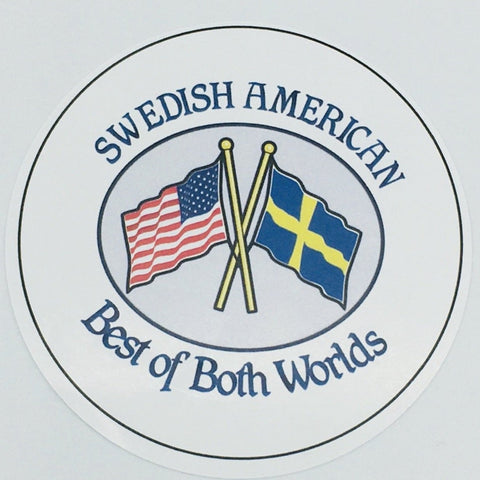 Swedish American Best of both worlds round button/magnet