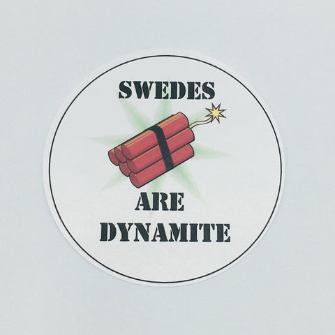 Swedes are Dynamite round button/magnet