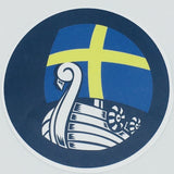 Sweden Flag Viking ship round button/magnet