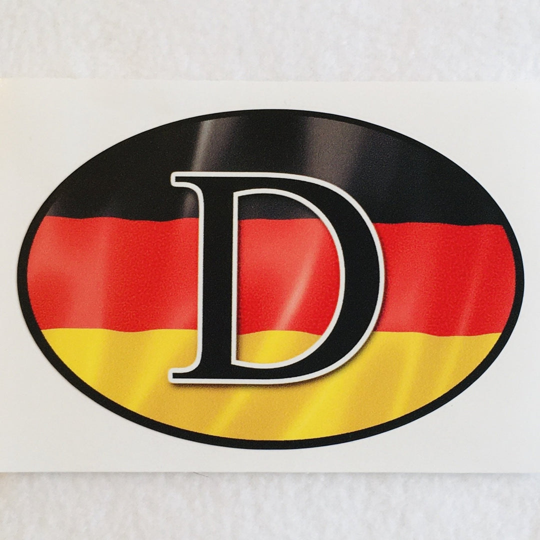 Oval Decal - Germany Flag with D