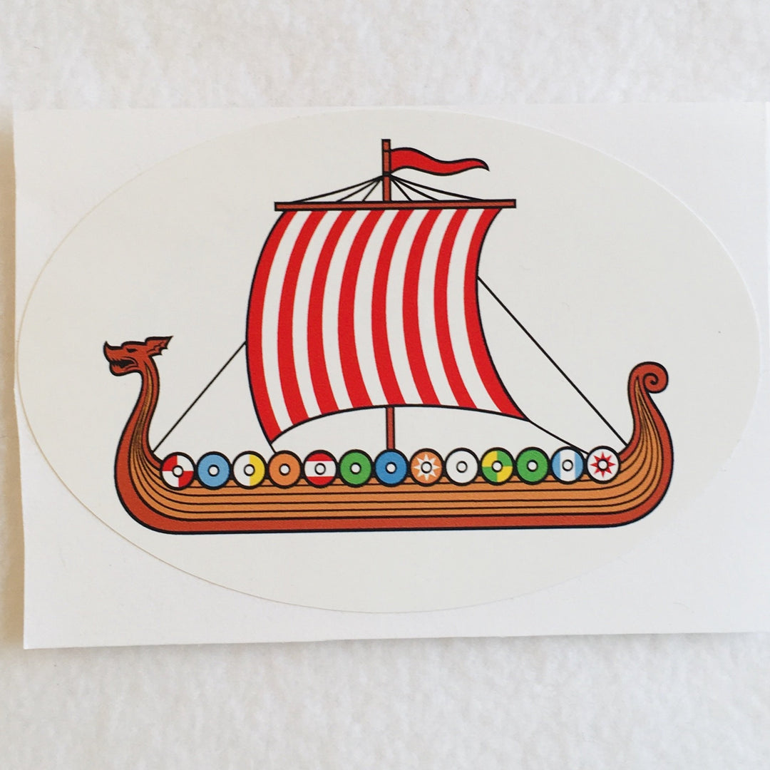 Oval Decal - Viking Ship