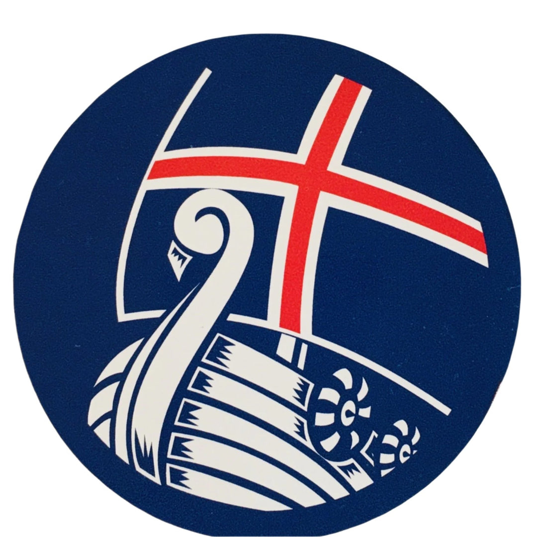 Iceland Flag Decal with Viking Ship