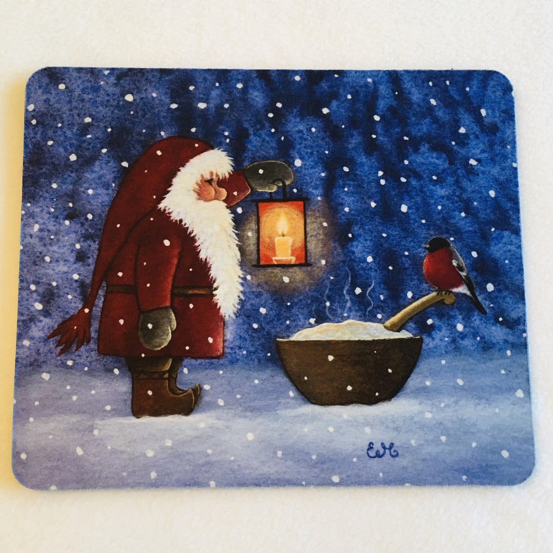 Mousepad - Eva Melhuish Tomte with rice porridge