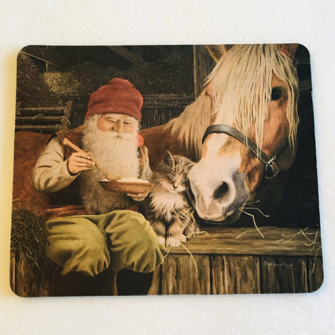 Mousepad - Jan Bergerlind Tomte, Horse & Kitten