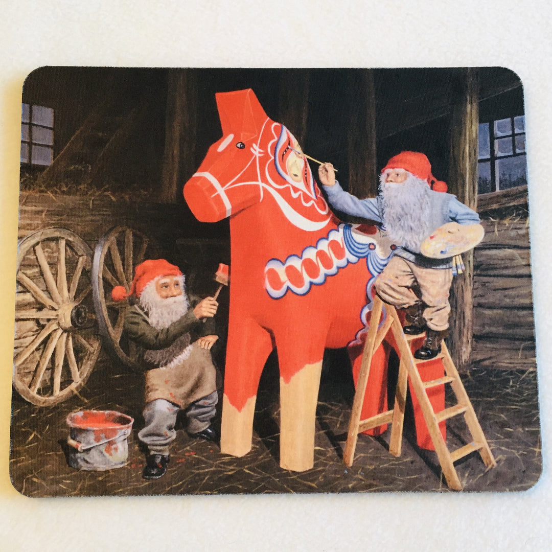 Mousepad - Jan Bergerlind Tomtar painting Dala horse