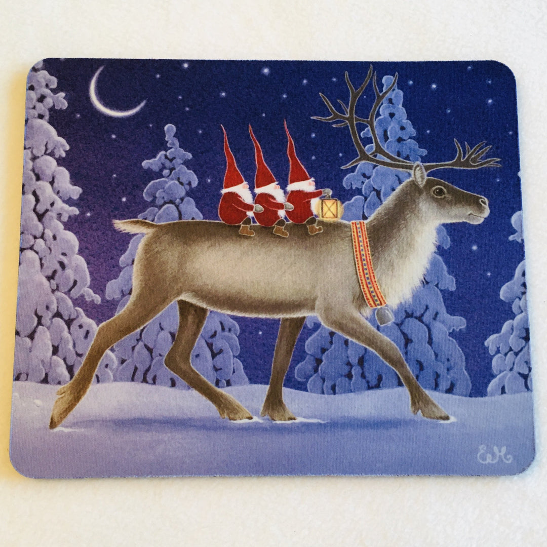 Mousepad - Eva Melhuish Reindeer with Tomtar