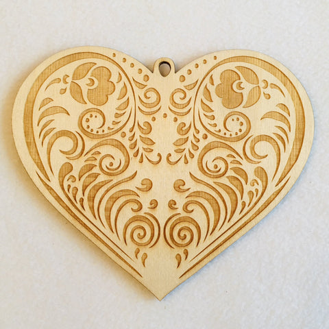 Baltic birch ornament - Heart