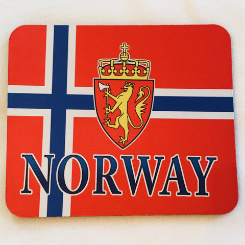 Mousepad - Norway flag & crest