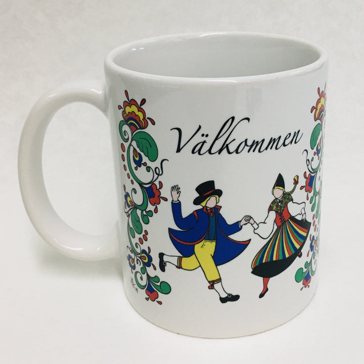 Susan Swanson Swartz Couple & Kurbits with Välkommen coffee mug