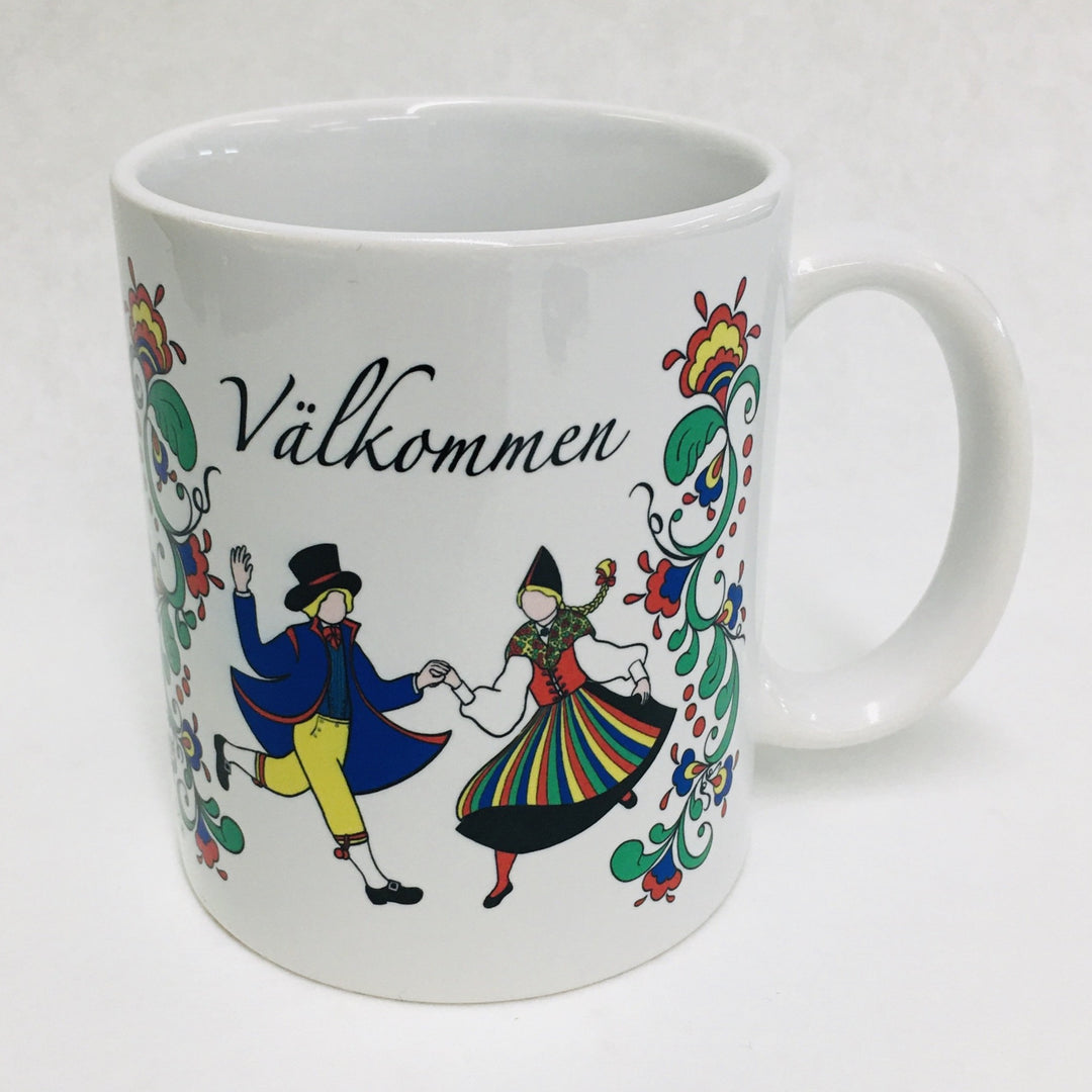 Susan Swanson Swartz Couple & Kurbits with Välkommen coffee mug