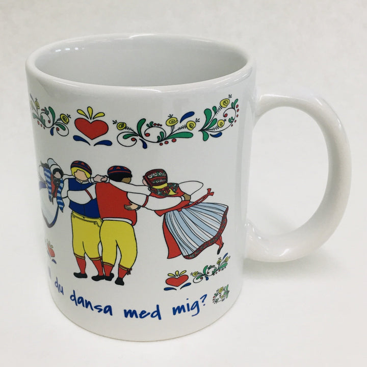 Susan Swanson Swartz Swedish Dancers Vill du dansa med mig? coffee mug