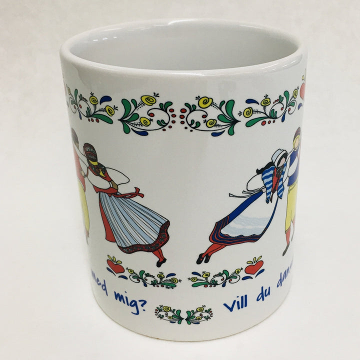 Susan Swanson Swartz Swedish Dancers Vill du dansa med mig? coffee mug